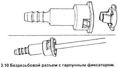 10. Разъем с гарпунным фиксатором состоит из…