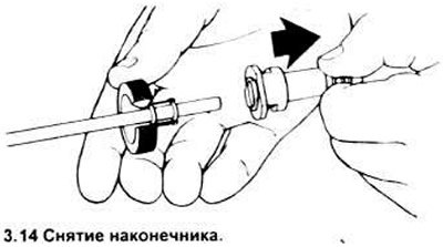 14. Придерживая одной рукой инструмент и…