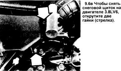 6. Если есть снеговой щиток, снимите и его (см.…