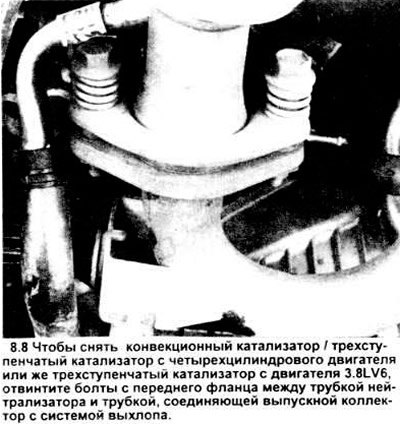 8. Отвинтите фланцевые болты с фланца между…