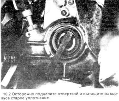 2. С помощью большой отвертки или штанги вытащите…