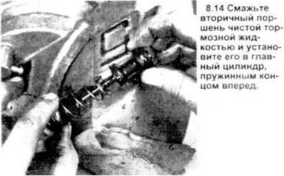 14. Смажьте отверстие цилиндра а также основной и…
