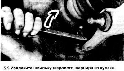 5. Отожмите вниз рычаг, чтобы отделить его от…