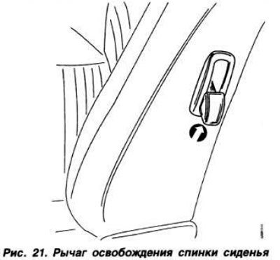 Конструкция передних сидений некоторых моделей…