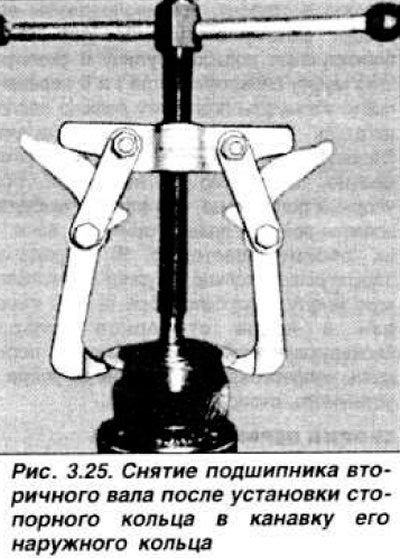 Последовательно снять и уложить: стопорное…