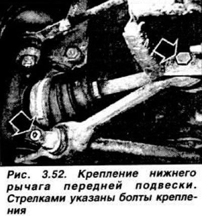 Ослабить болты крепления переднего колеса и…