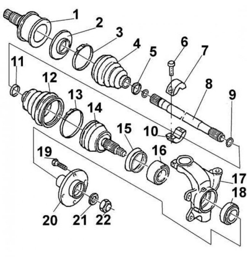 1, 14 – шаровой шарнир; 2 – фланец; 3, 5, 11, 13…