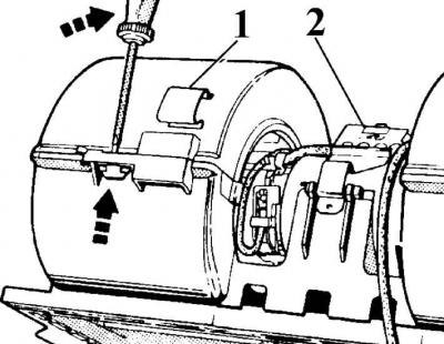 1 – скоба соединения корпуса; 2 – резистор