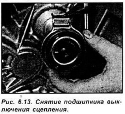 Снимите коробку передач. Снимите подшипник…