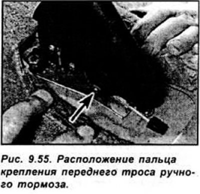 Снимите пружинную скобу пальца и извлеките палец…