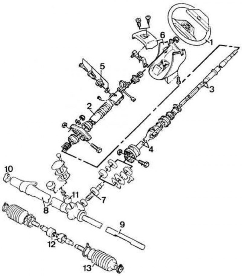 Схема рулевой колонки