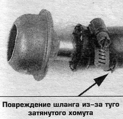 7. Залейте жидкость и прогрейте двигатель, следя…