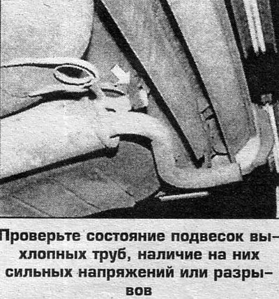 Проверьте состояние выхлопной системы, начиная от…
