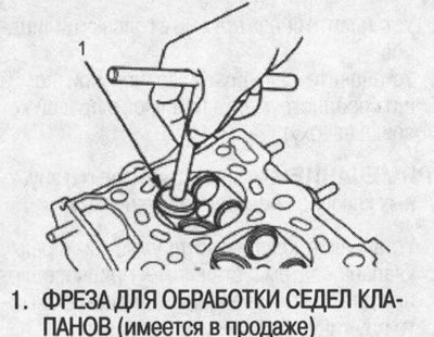 1. Восстановите седла клапанов в головке…
