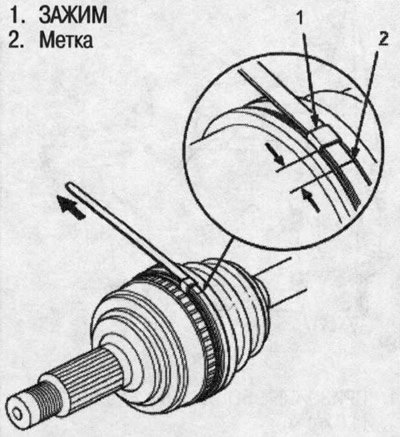 12. Нанесите метку в 10-14 мм от зажима.
