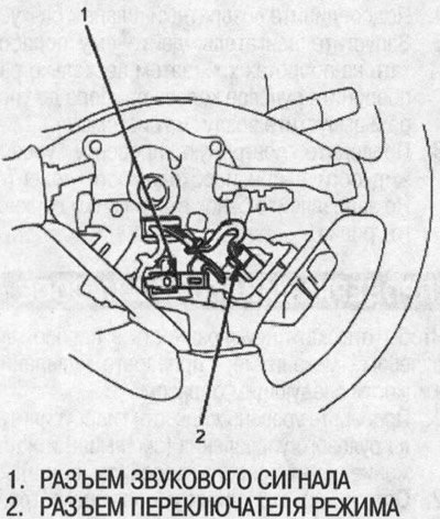 2. Отсоедините разъем звукового сигнала и разъем…