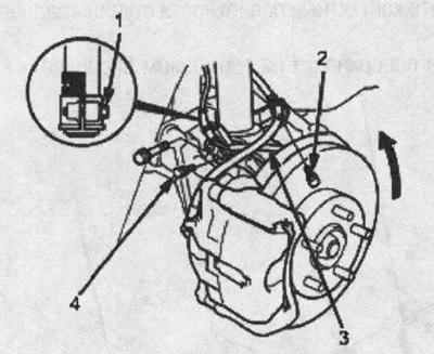 1. СТЯЖНОЙ БОЛТ АМОРТИЗАТОРА, 74 Nm (7,5 кгс/м)