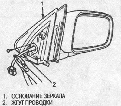 3. Снимите основание зеркала.