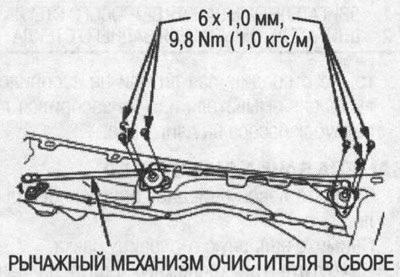 3. Открутите болты и снимите рычажный механизм…