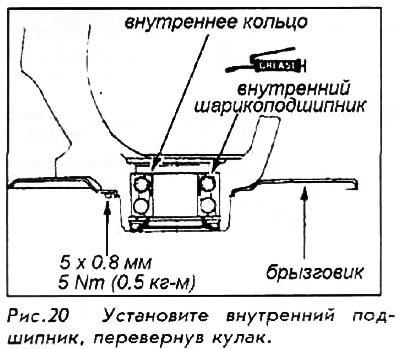 25. Установить грязезащитный щит, затем…
