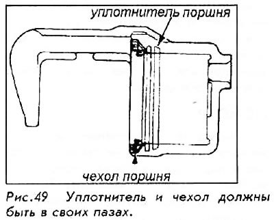 6. Наденьте чехол на поршень.