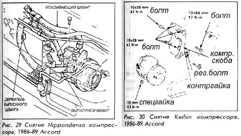 11. Снять скобы компрессора. Уберите компрессор…