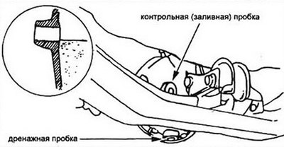 Рис. 23.2. Расположение пробок заднего…