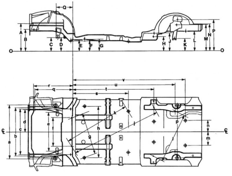 Кузовные размеры — Civic (с 1984 по 1988 гг.)