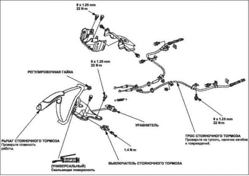 Трос ручника цивик. Тормозная система Хонда СРВ 2. Тормозная система Хонда Цивик 4д. Тормозная система Хонда Цивик 5д. Хонда Цивик 4д 2008 тормозная система.