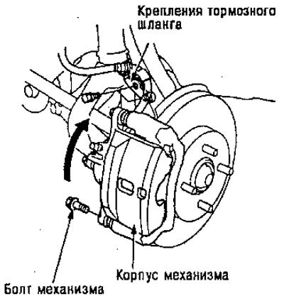 3. Снимите болт механизма и переверните механизм.