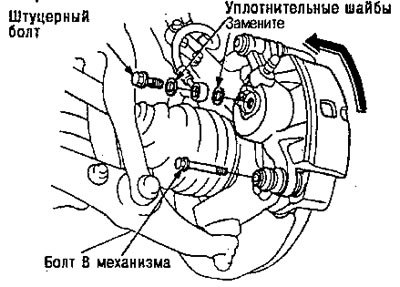 2. Снимите болт В механизма, переверните механизм…
