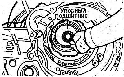 11. Снимите упорный подшипник.