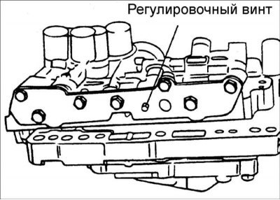 7. Поверните регулировочный винт распределителя…
