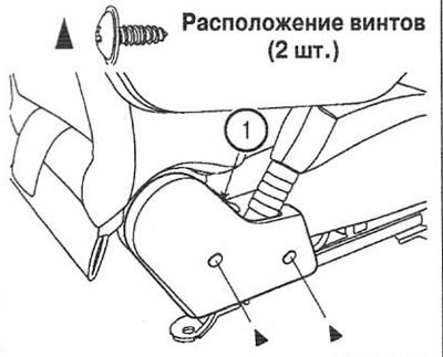 2. Открутите винты и снимите облицовку (1)…