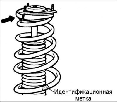6. Расположите болт крепления опоры пружины так,…