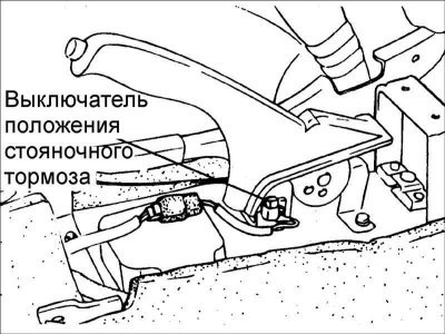 Выключатель положения стояночного тормоза…