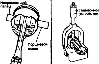 Внимание. Направляющий палец центрирует шатун в…