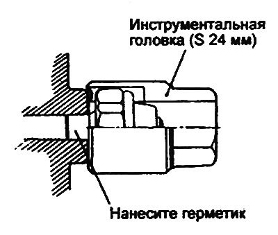 6. Снимите датчик-выключатель по давлению масла.