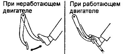 3. При работающем двигателе нажмите на педаль…
