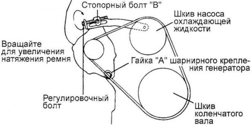 Рис. 2.12. Контур ремня привода генератора