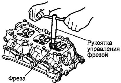 Рис. 2.255. Восстановление седла клапана