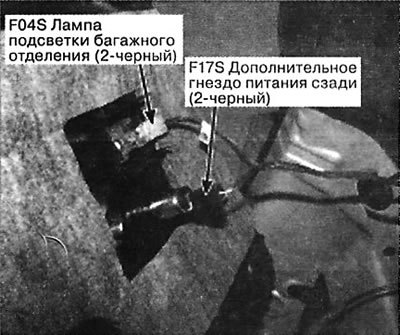 103. С левой стороны облицовки багажного отделения