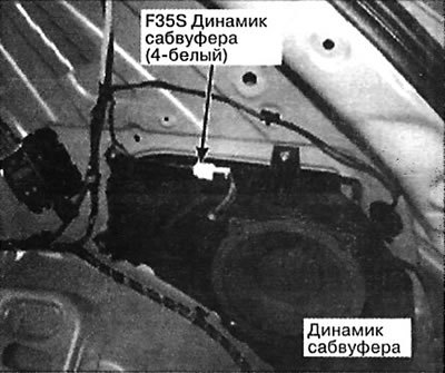 106. С правой стороны панели багажного отделения