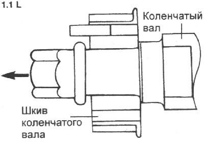 1. Установите фланец, и шкив коленчатого вала как…