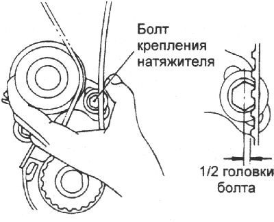 15. При нажатии натяжного ролика и на натянутую…