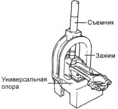 3. Вставьте съемник через отверстие в арке зажима.