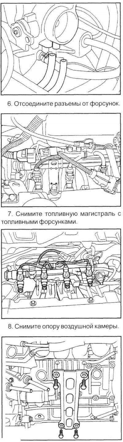 5. Отсоедините шланги охлаждающей жидкости от…