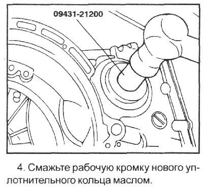 3. Используя оправку 09431–21200, установите…