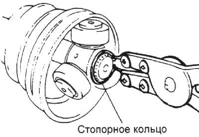 3. Специальными пассатижами снимите стопорное…