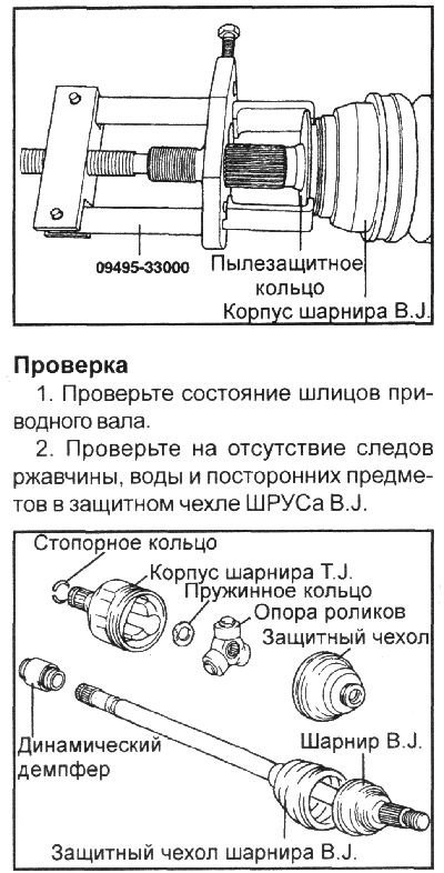 6. Съемником 09495–33000 снимите пылезащитное…